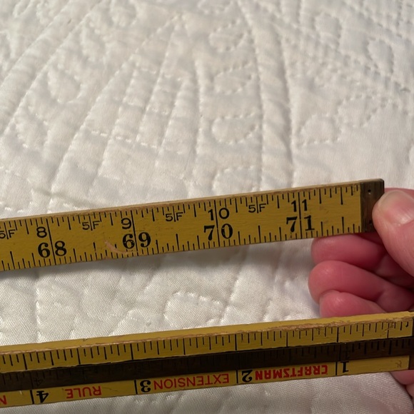 Set of 2 Carpenters Measuring Tools Sears 16 FT. Tape & Craftsman Folding Stick - Picture 7 of 10